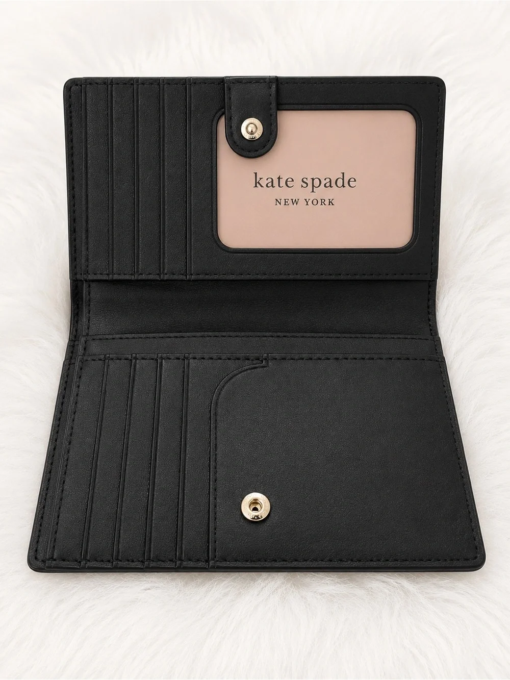 kate spade Two-Tone Black and Blush Wristlet Card Wallet